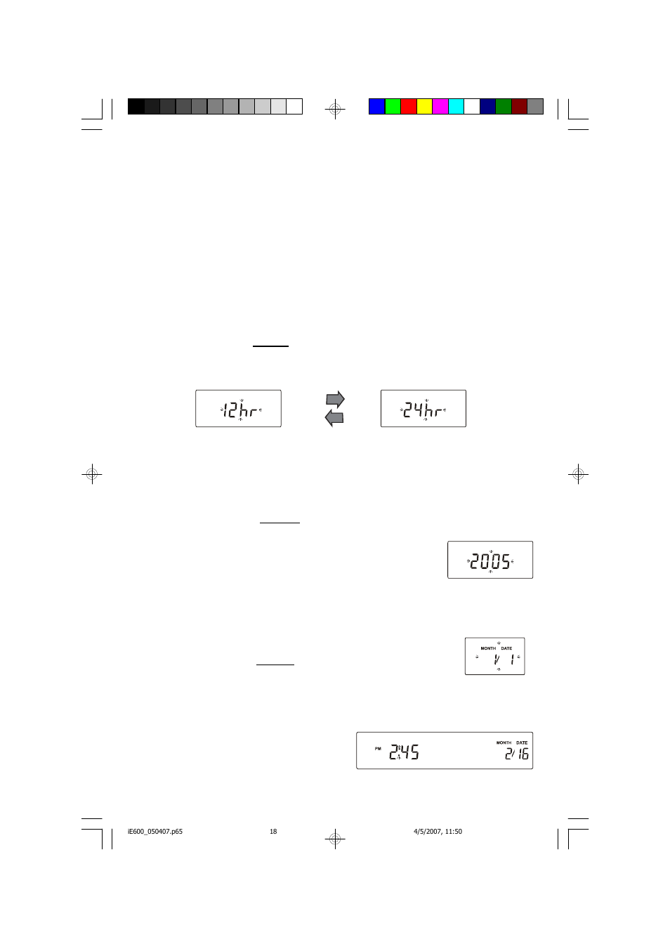 Setting the year, Setting the month and date | Emerson Radio iE600BK User Manual | Page 19 / 52