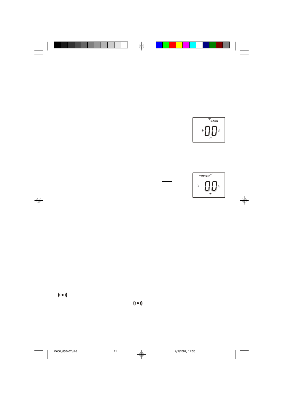 Bass and treble controls | Emerson Radio iE600BK User Manual | Page 22 / 52