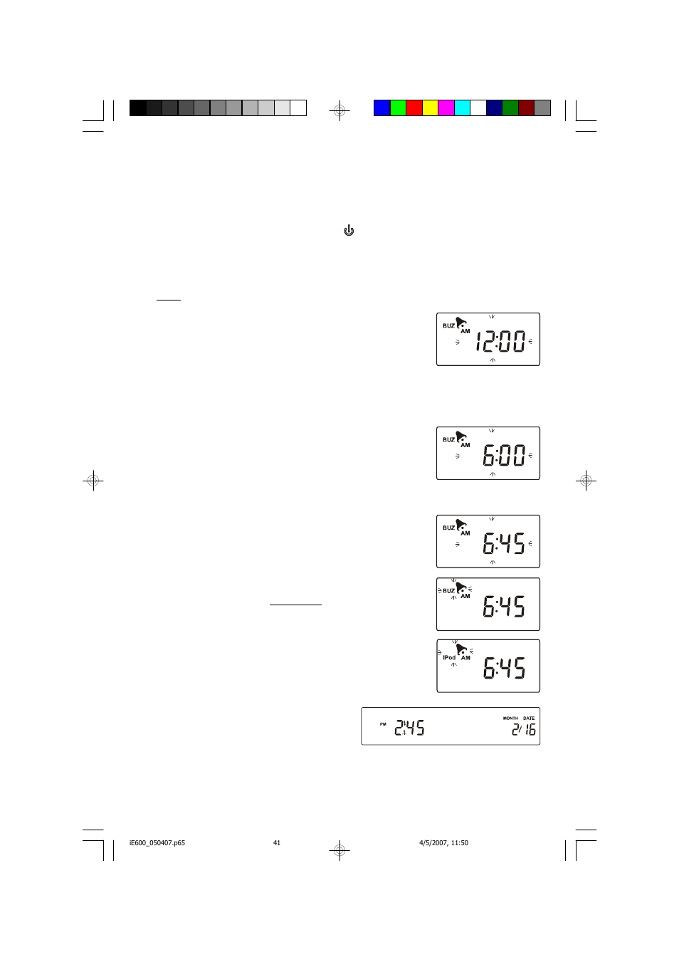 Alarm, snooze, and sleep to music functions, Setting the alarm time and alarm mode | Emerson Radio iE600BK User Manual | Page 42 / 52