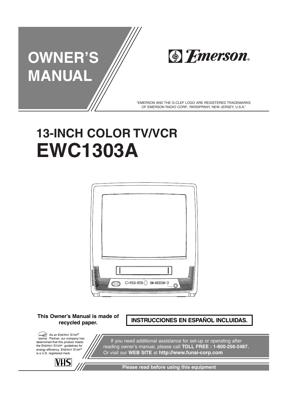 Emerson EWC1303A User Manual | 32 pages