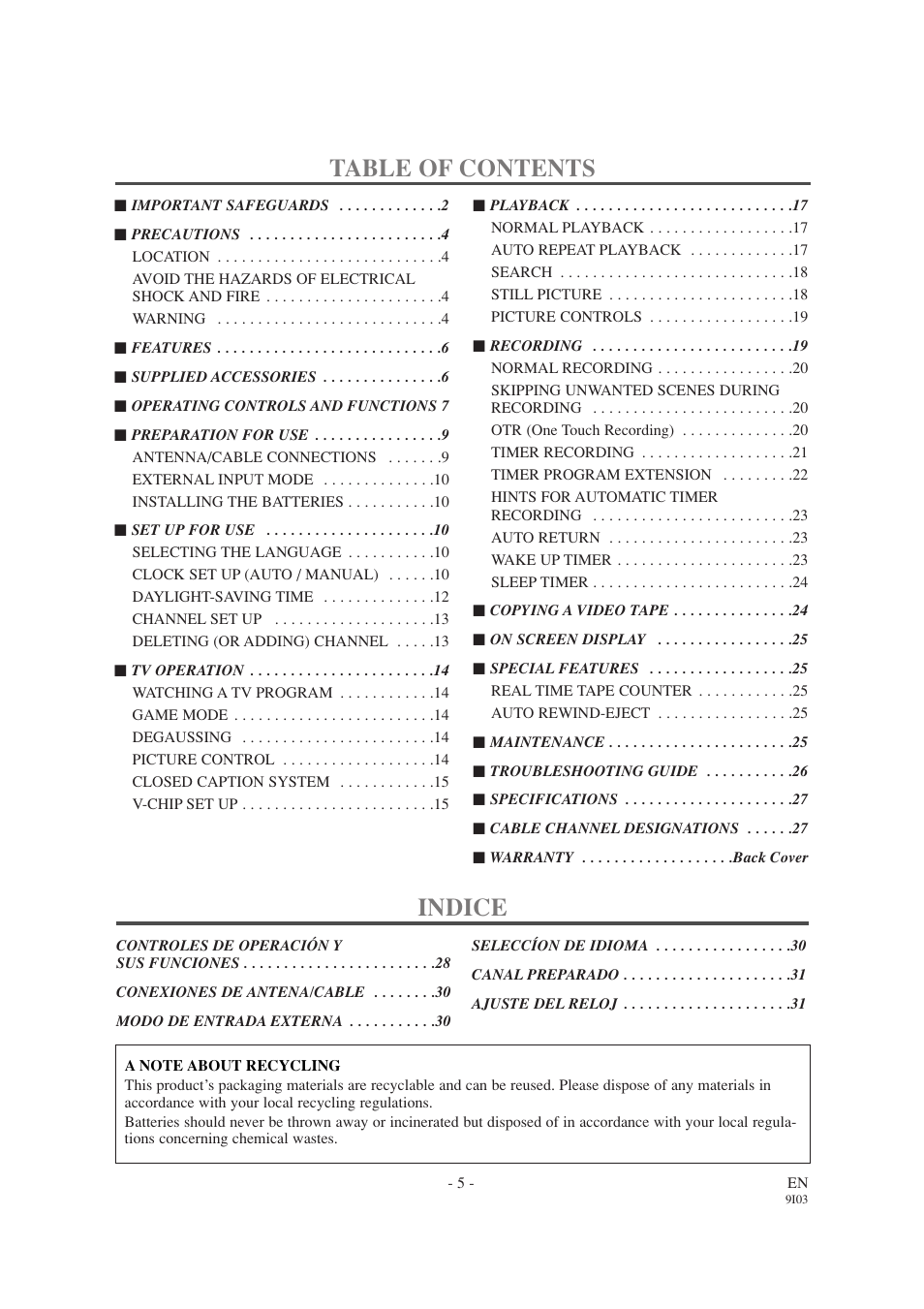 Emerson EWC1303A User Manual | Page 5 / 32