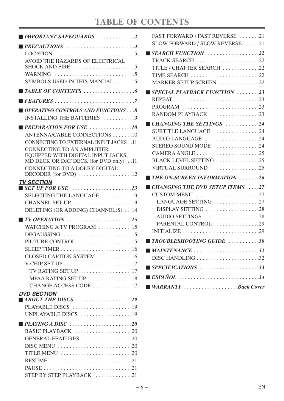 Emerson EWC20D5 A User Manual | Page 6 / 40