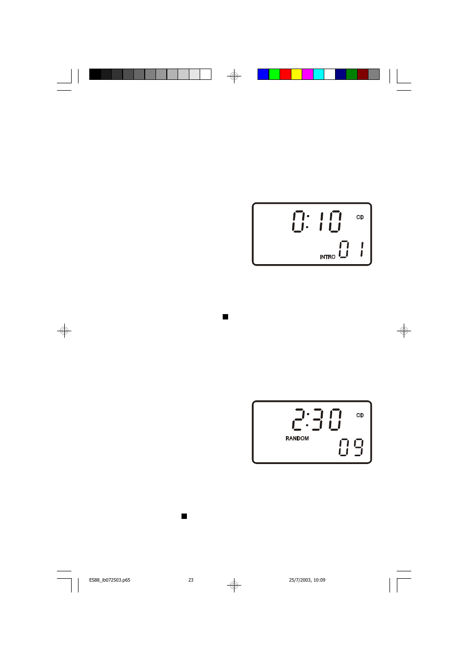 Intro scan playback (remote control only), Random playback (remote control only) | Emerson Radio ES88 User Manual | Page 24 / 34