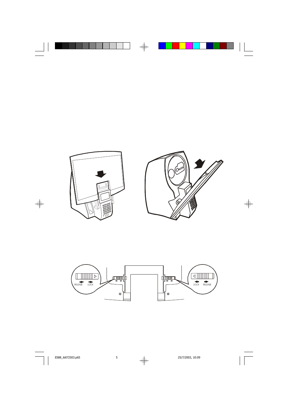 Flat panel speaker connection | Emerson Radio ES88 User Manual | Page 6 / 34