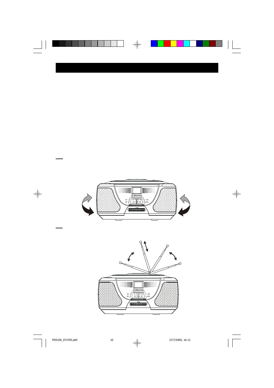 Operating instructions, Listening to the radio, Antenna information | Emerson Radio PD5100 User Manual | Page 11 / 20