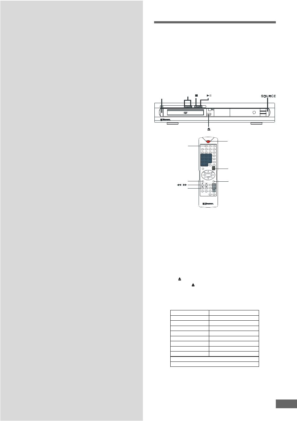 Playing discs, Basic playback, Open/close play/pause stop standby tuning | Emerson Radio AV301 User Manual | Page 21 / 52