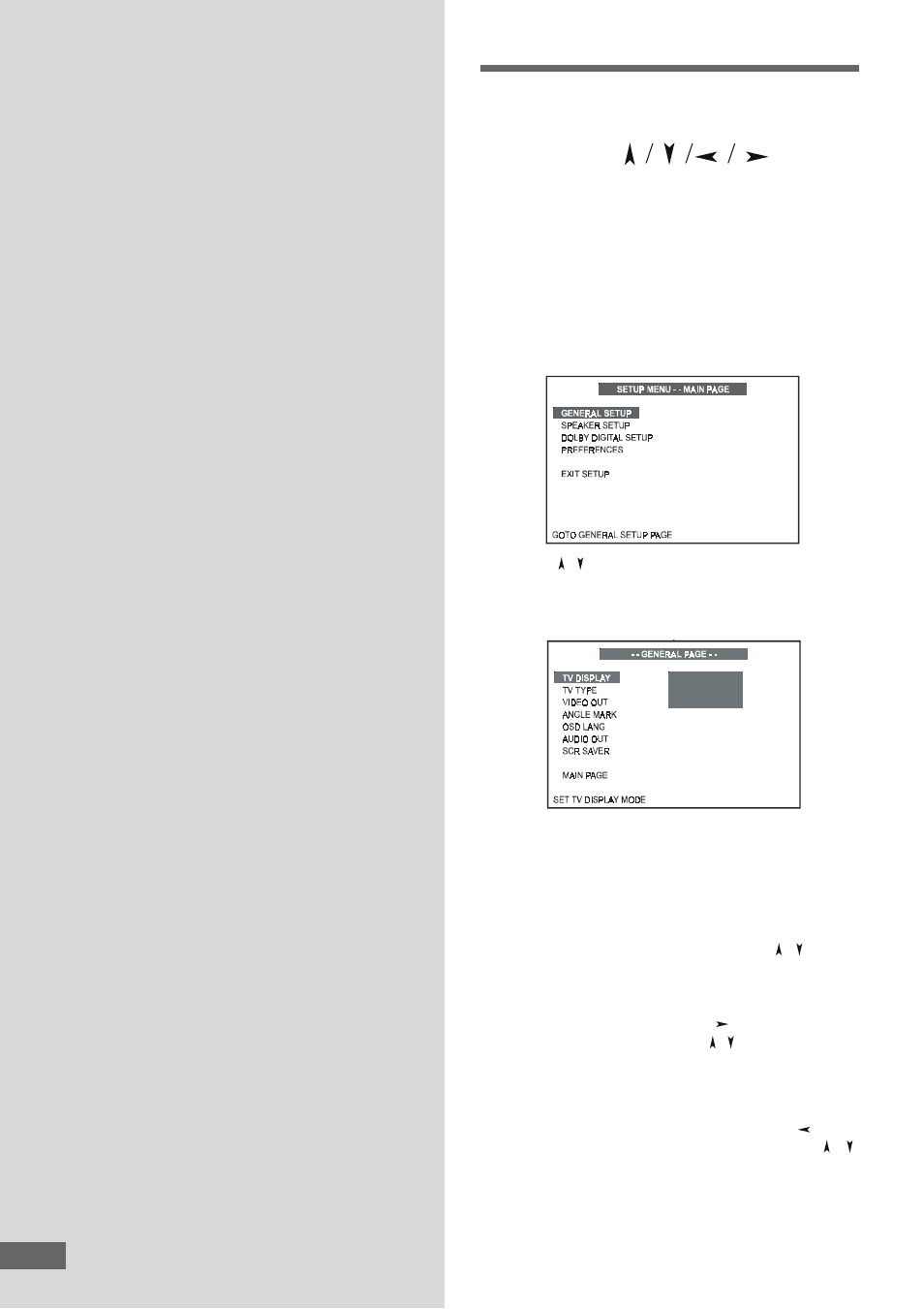 Settings and, Using the setup menu | Emerson Radio AV301 User Manual | Page 28 / 52
