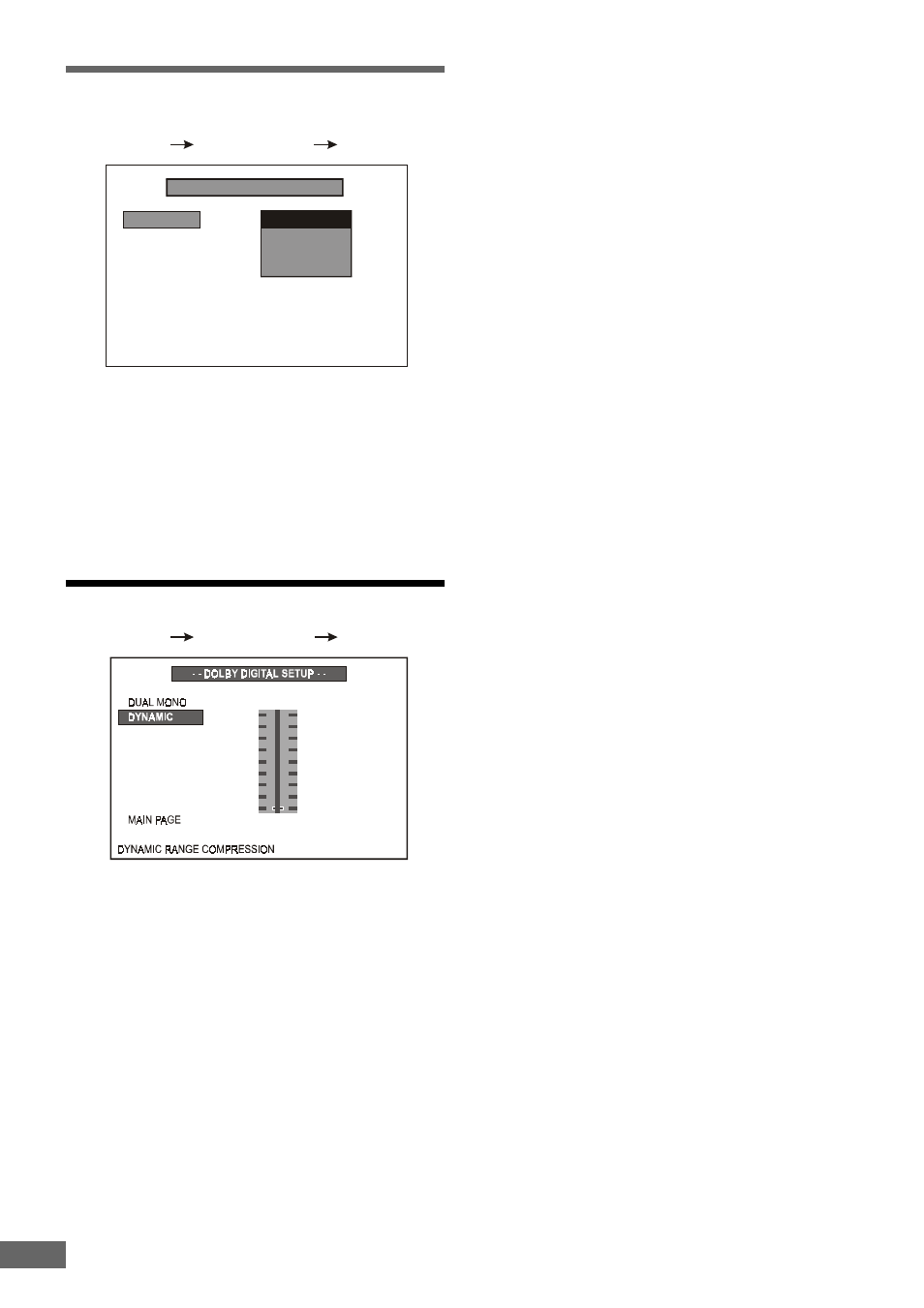 Dual mono setting, Dynamic range setting | Emerson Radio AV301 User Manual | Page 36 / 52