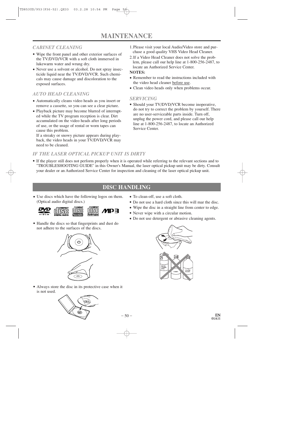 Maintenance | Emerson EWC19T3 User Manual | Page 50 / 56