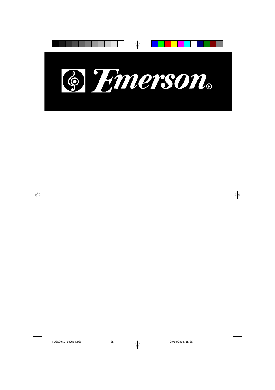 Emerson Radio PD3500RD User Manual | 35 pages