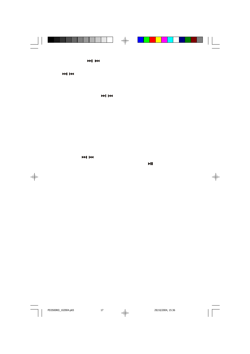Skip/search ( / ) controls | Emerson Radio PD3500RD User Manual | Page 18 / 35