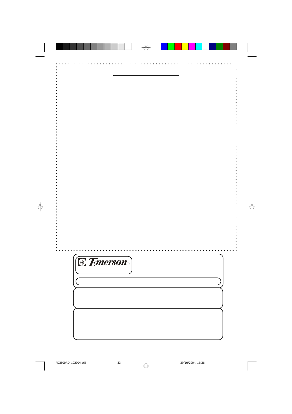 Limited warranty | Emerson Radio PD3500RD User Manual | Page 34 / 35