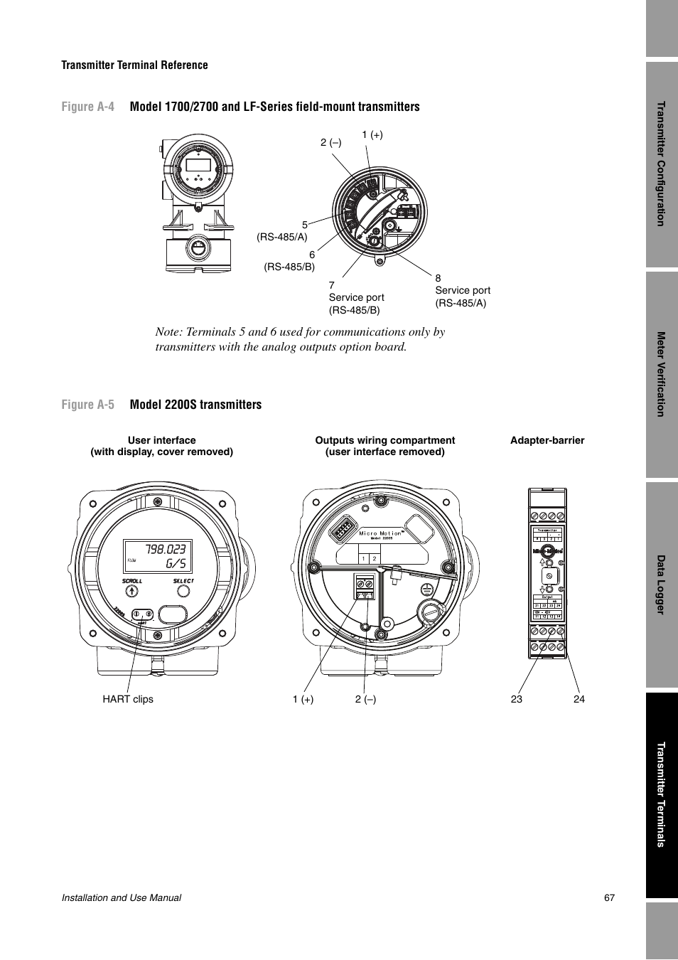 Transmitters (see figure a-4), Barrier) (see figure a-5) | Emerson Network Router User Manual | Page 73 / 96