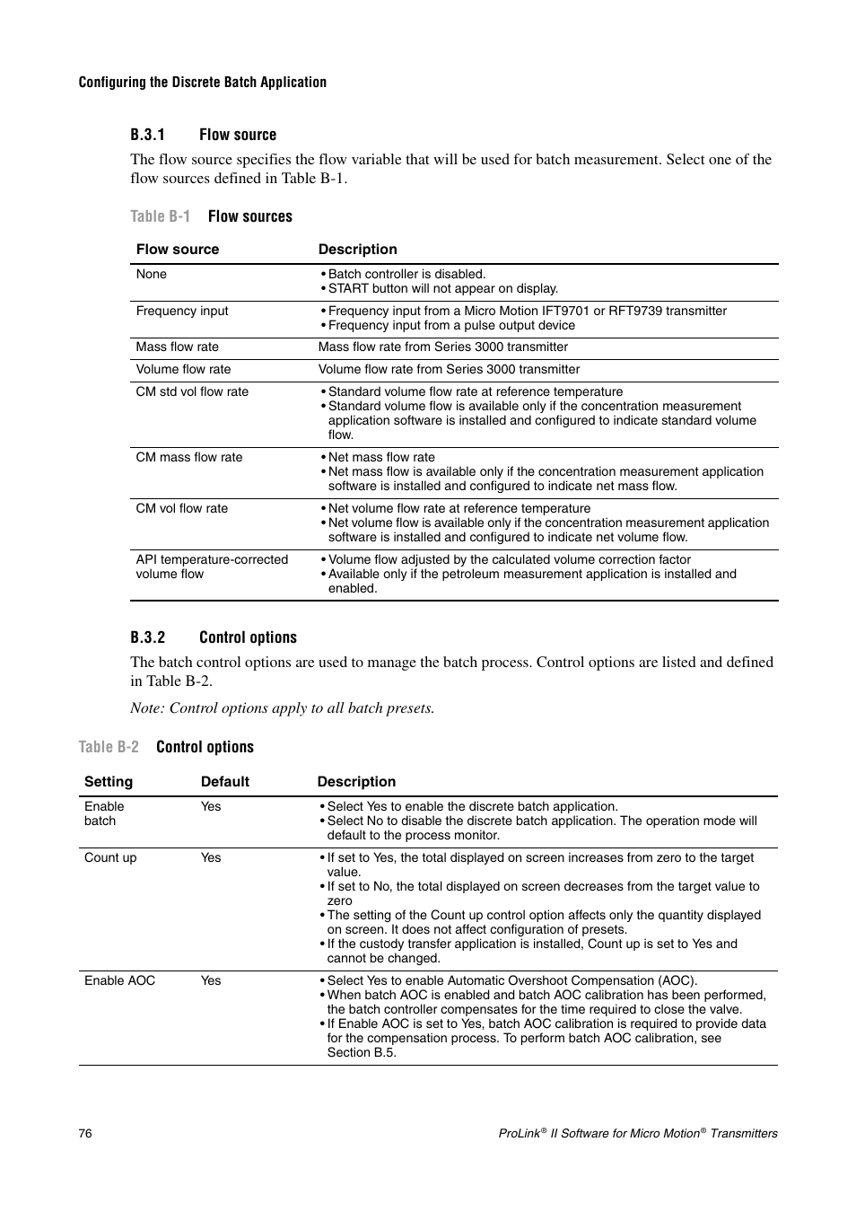 B.3.1 flow source, B.3.2 control options, Section b.3.1) and click | Ee section b.3.2) | Emerson Network Router User Manual | Page 82 / 96