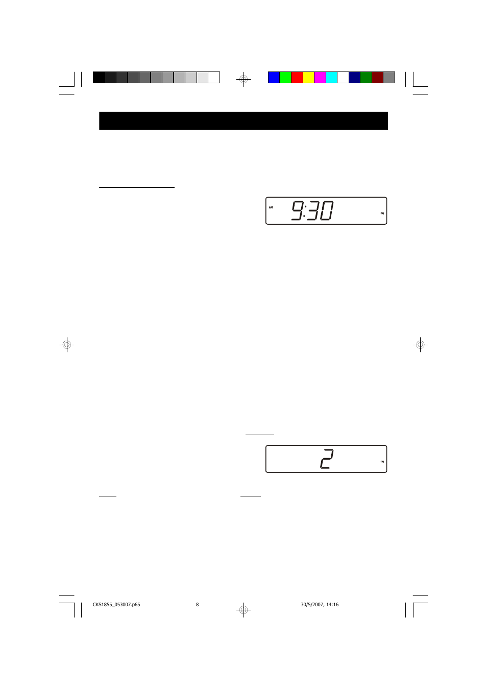 Setting the time, the first time | Emerson Radio CKS1855 User Manual | Page 9 / 26