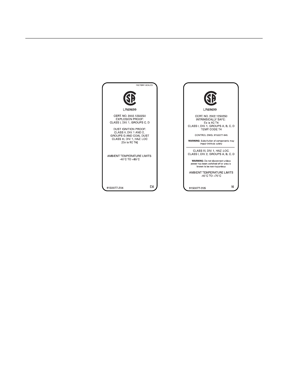 Canadian standards association (csa) approval, Rosemount 3300 series | Emerson Guided Wave Radar Level and Interface Transmitters 3300 User Manual | Page 134 / 146