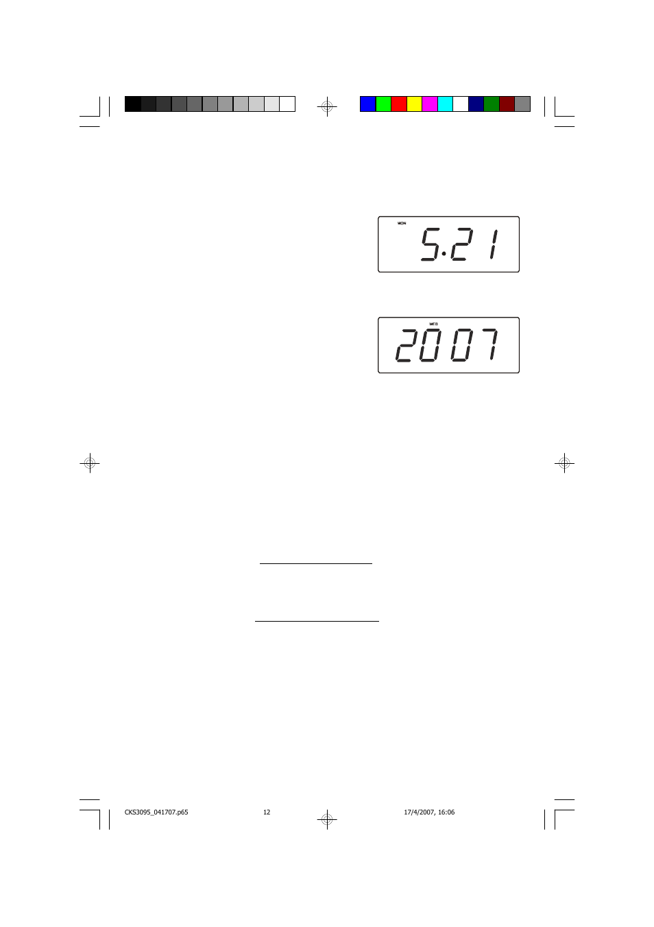 Date display, Year display, Daylight saving and leap year adjustments | Emerson Radio CKS3095S User Manual | Page 13 / 36