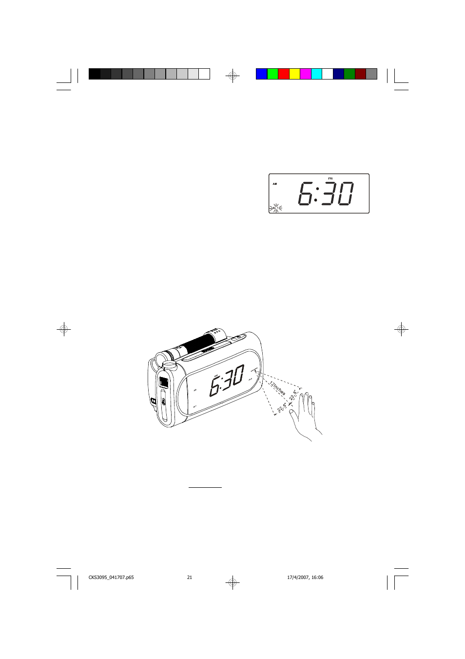 Snooze alarm, Touchless snooze control | Emerson Radio CKS3095S User Manual | Page 22 / 36