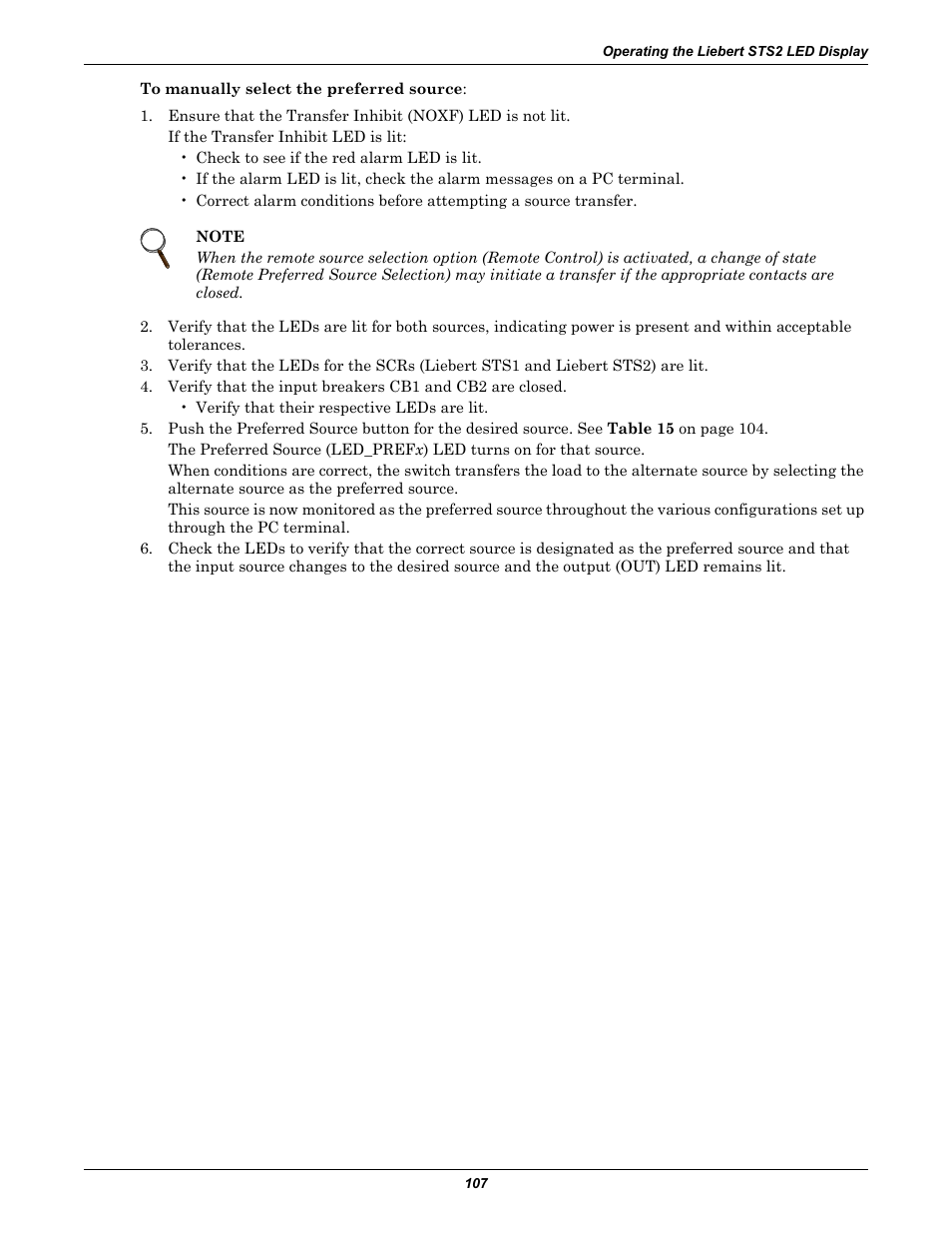 Emerson Liebert Static Transfer Switch User Manual | Page 115 / 152