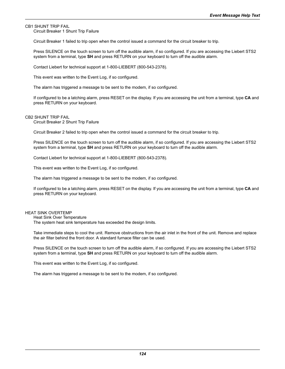 Emerson Liebert Static Transfer Switch User Manual | Page 132 / 152