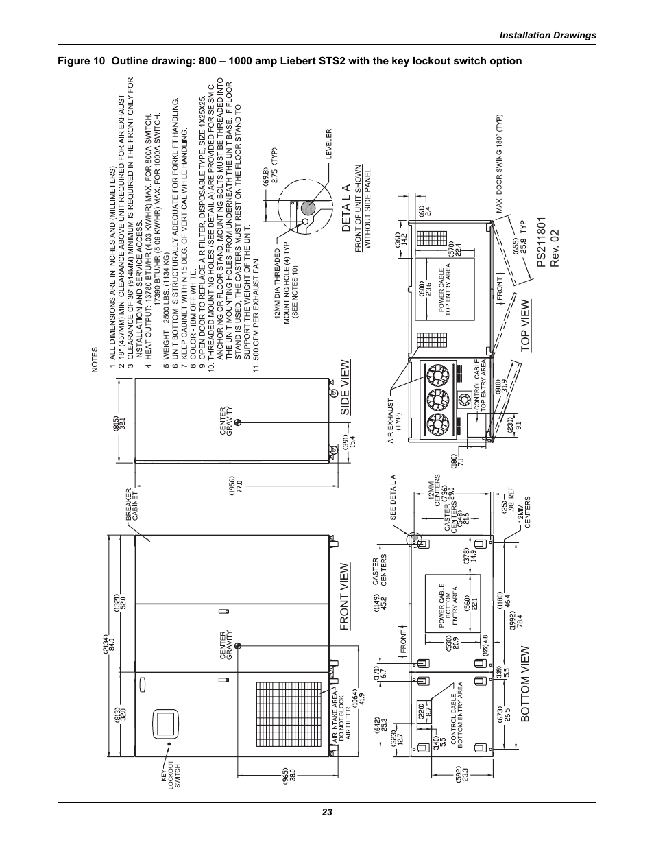 H 10, H 10 for | Emerson Liebert Static Transfer Switch User Manual | Page 31 / 152