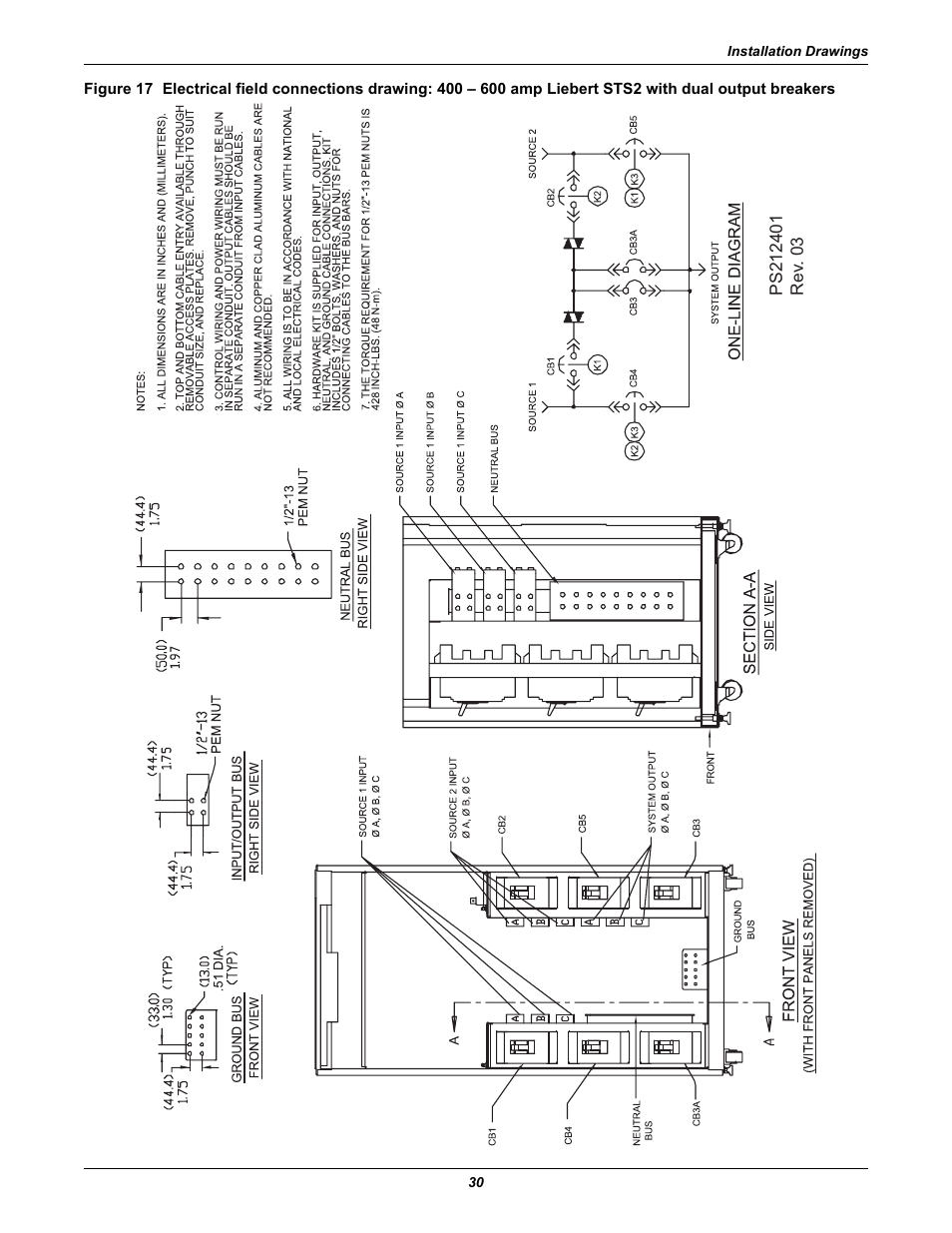 Output breakers | Emerson Liebert Static Transfer Switch User Manual | Page 38 / 152