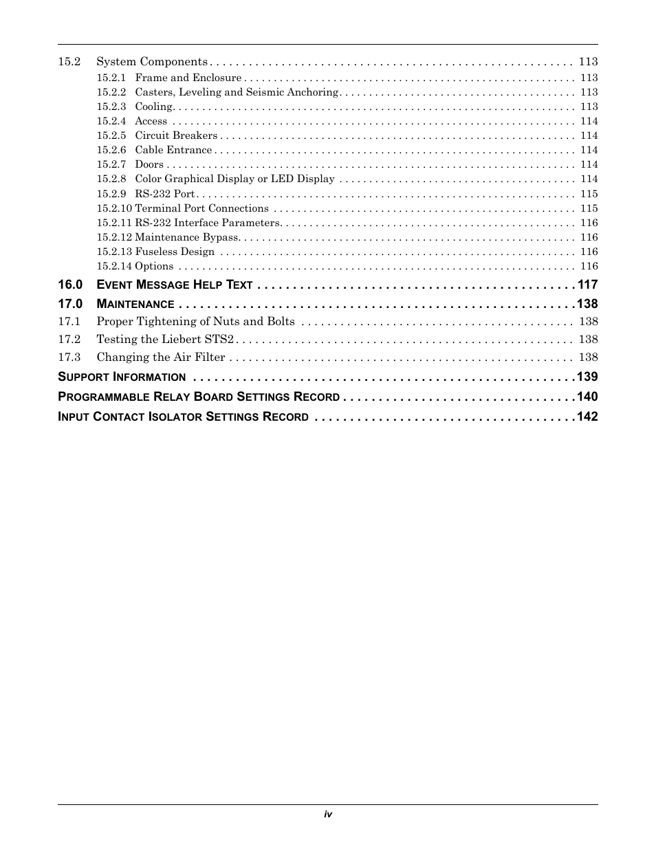 Emerson Liebert Static Transfer Switch User Manual | Page 6 / 152