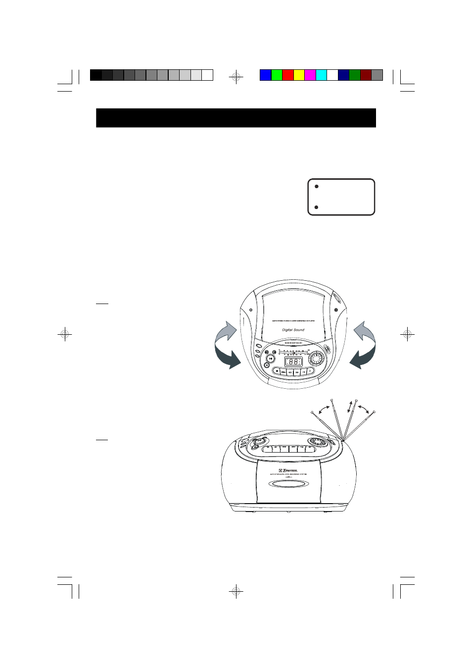 Operating instructions, Listening to the radio, Antenna information | Bas s boo st, P ro gra m, R ep eat, Am fm st. tape cd | Emerson Radio PD3811BL User Manual | Page 10 / 24