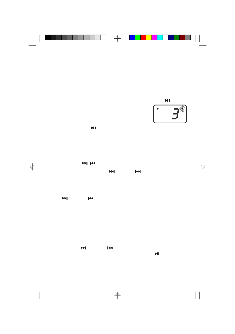 Pause control, Skip/search ( / ) controls | Emerson Radio PD3811BL User Manual | Page 12 / 24