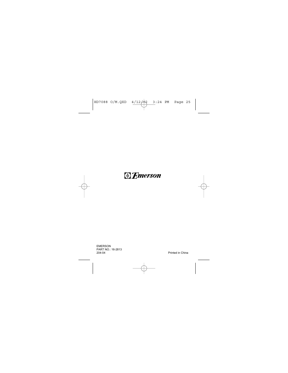 Emerson Radio HD7088 User Manual | Page 26 / 26