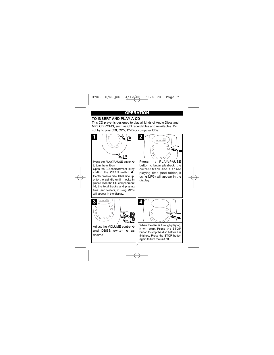 Emerson Radio HD7088 User Manual | Page 8 / 26