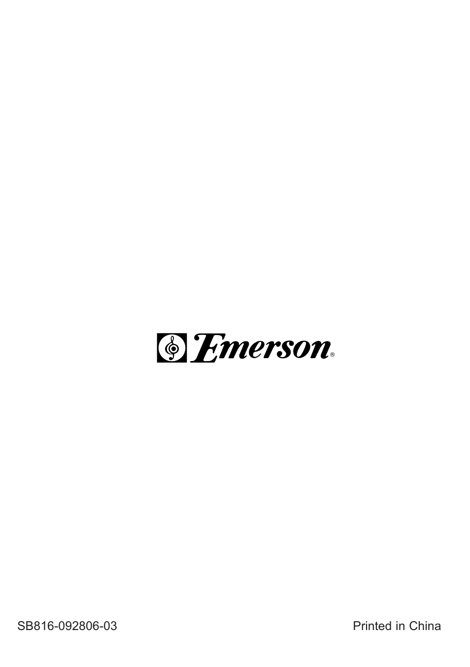 Emerson SB816 User Manual | Page 16 / 16