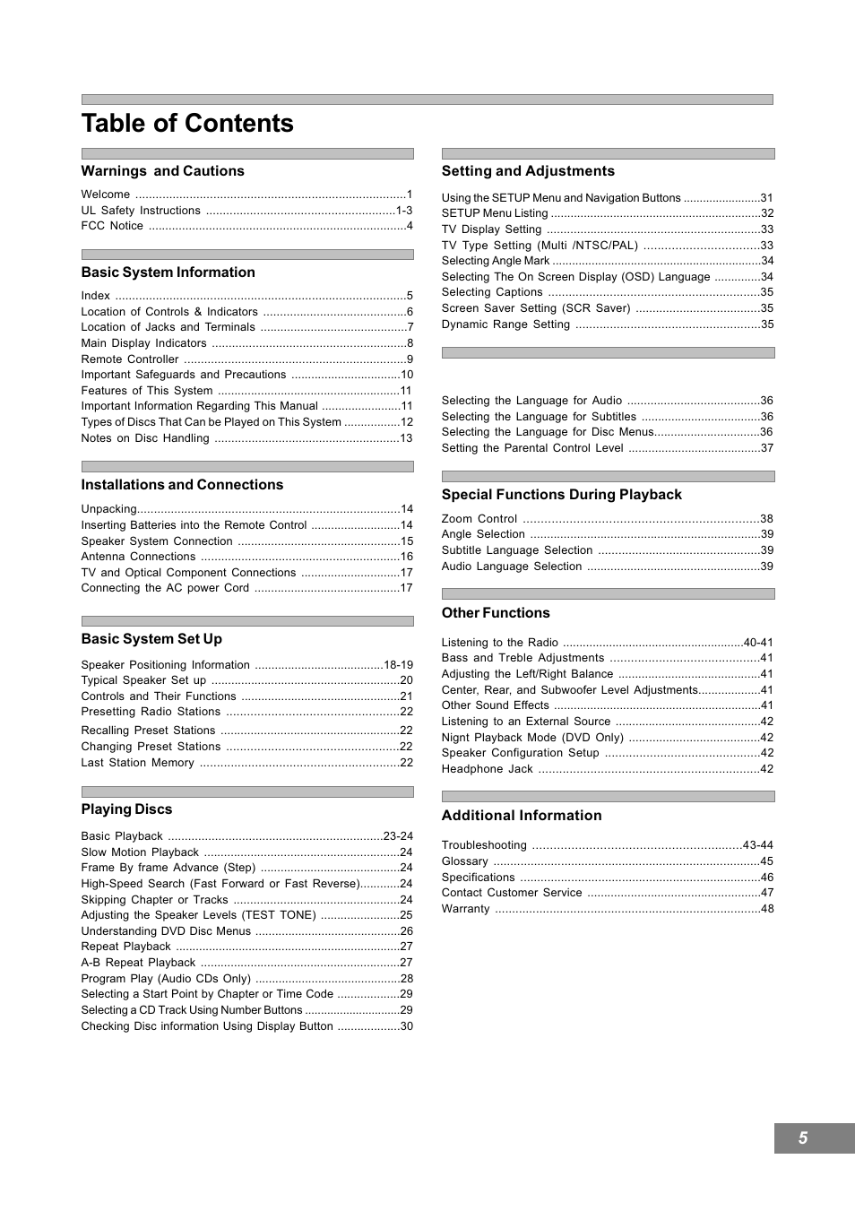 Emerson Radio AV101 User Manual | Page 6 / 50