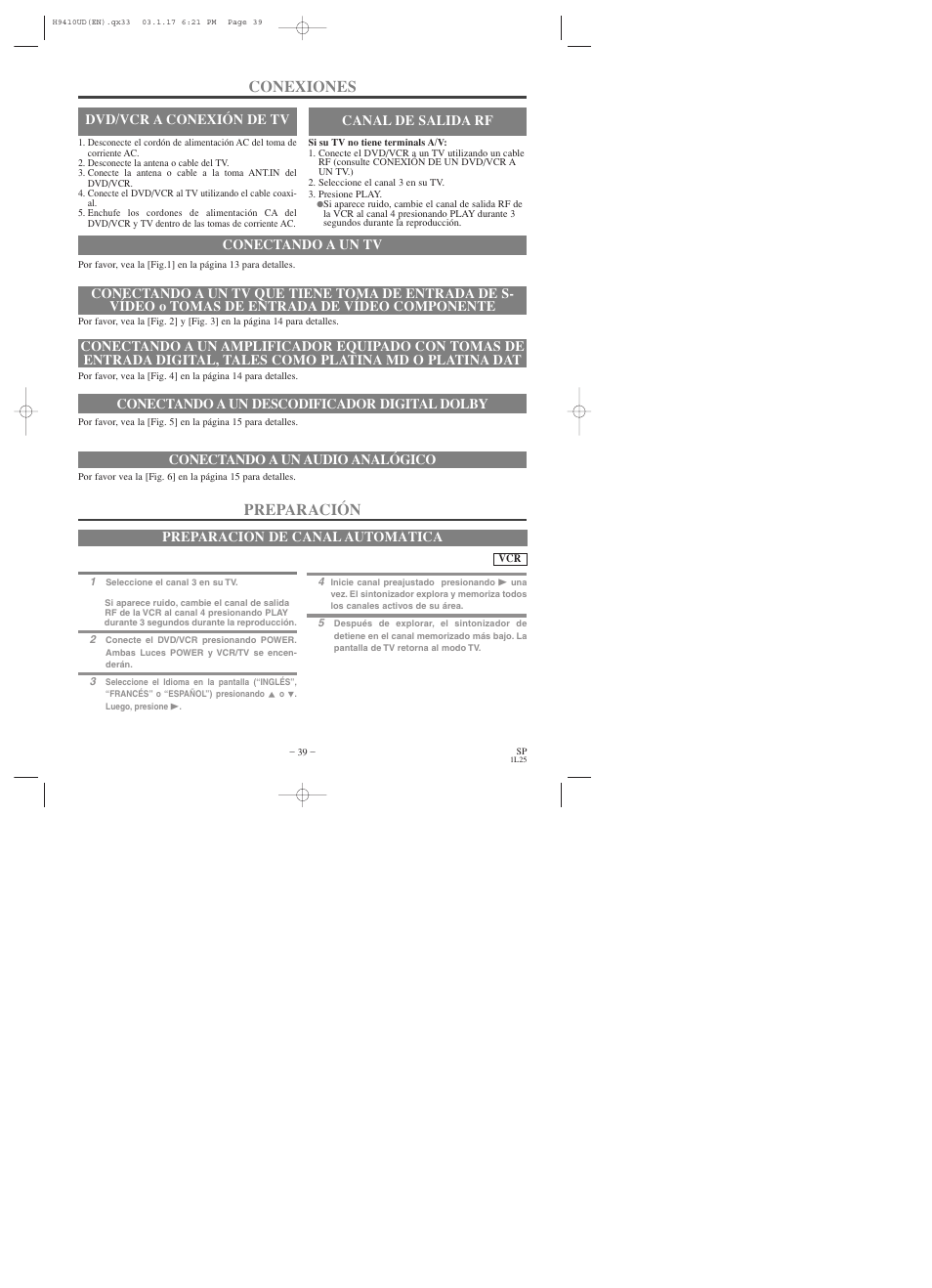 Conexiones, Preparación | Emerson EWD2203 User Manual | Page 39 / 44