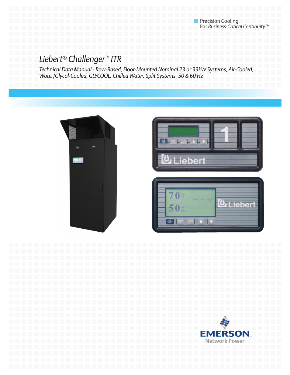 Emerson Liebert Challenger ITR User Manual | 74 pages
