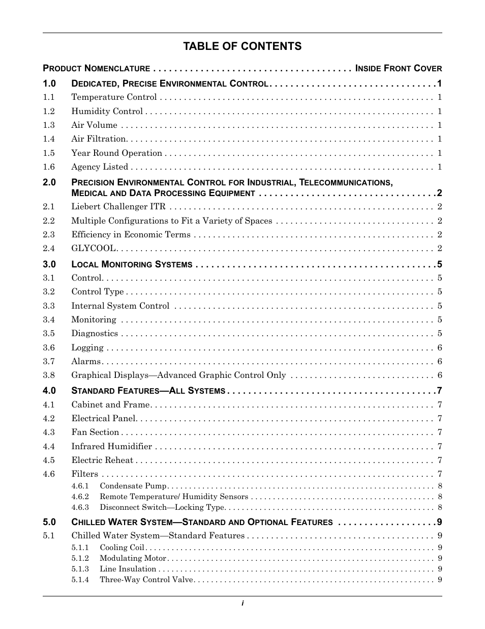 Emerson Liebert Challenger ITR User Manual | Page 3 / 74