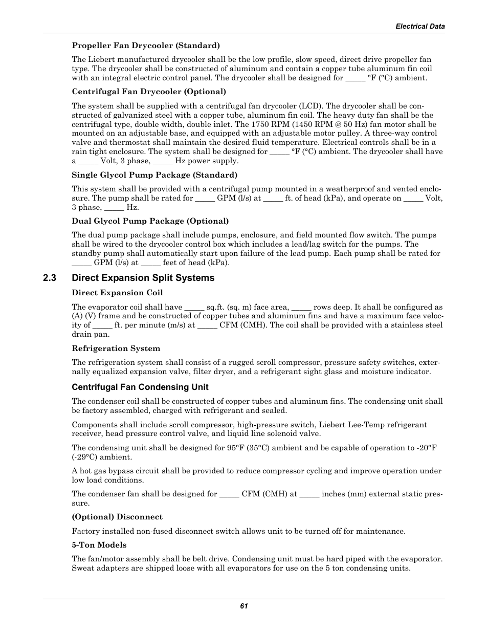 Centrifugal fan condensing unit | Emerson Liebert Challenger ITR User Manual | Page 69 / 74