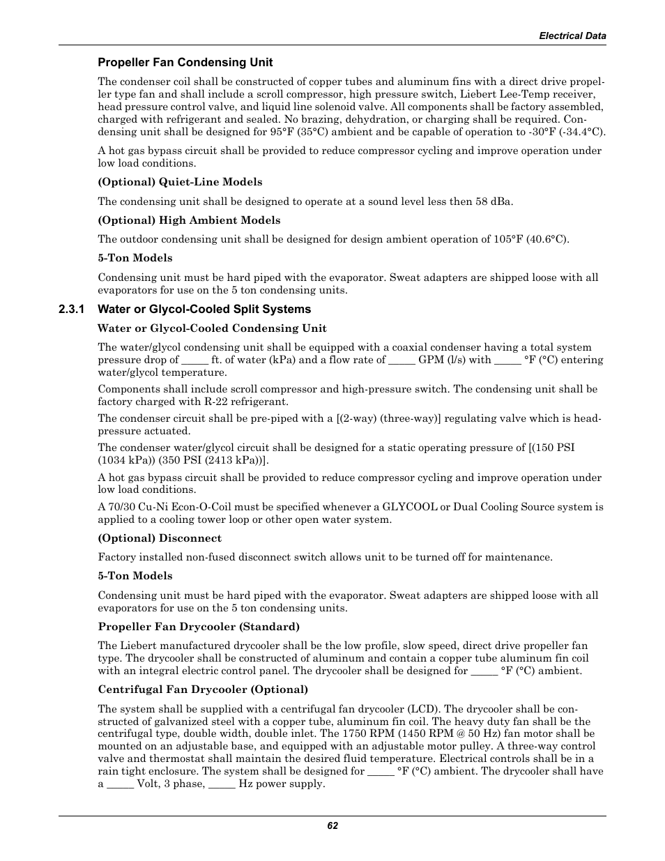 Propeller fan condensing unit | Emerson Liebert Challenger ITR User Manual | Page 70 / 74