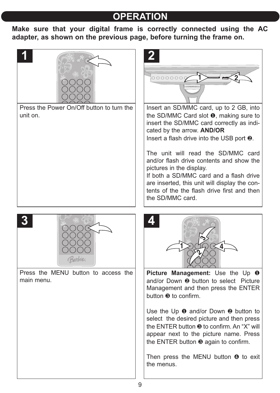 Operation | Emerson Radio Barbie BAR598 User Manual | Page 10 / 17