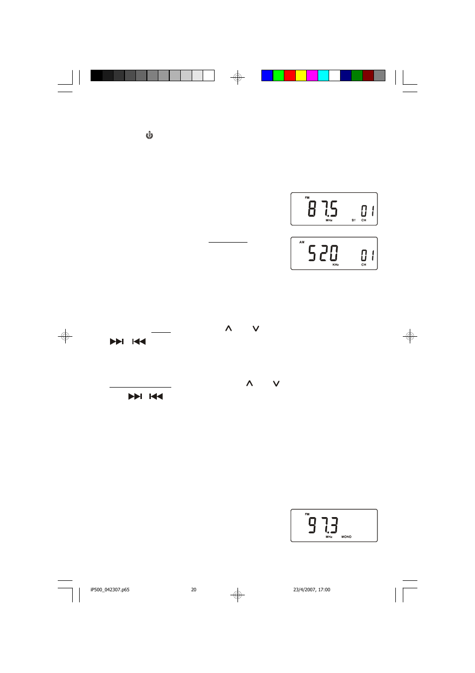 Listening to the radio | Emerson Radio iP500 User Manual | Page 21 / 44