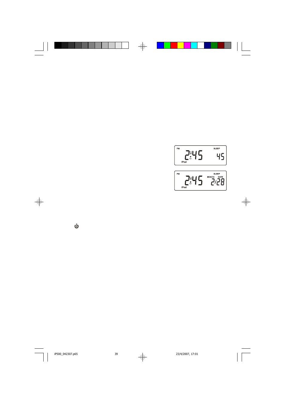 Sleep to music timer | Emerson Radio iP500 User Manual | Page 40 / 44