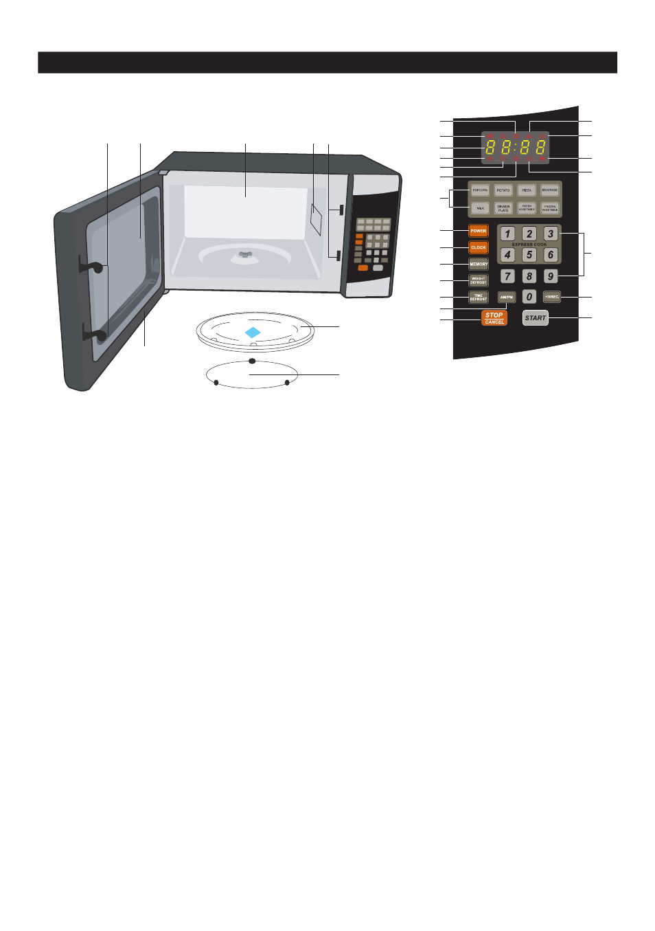 Location of controls | Emerson Radio MW9117B User Manual | Page 8 / 30