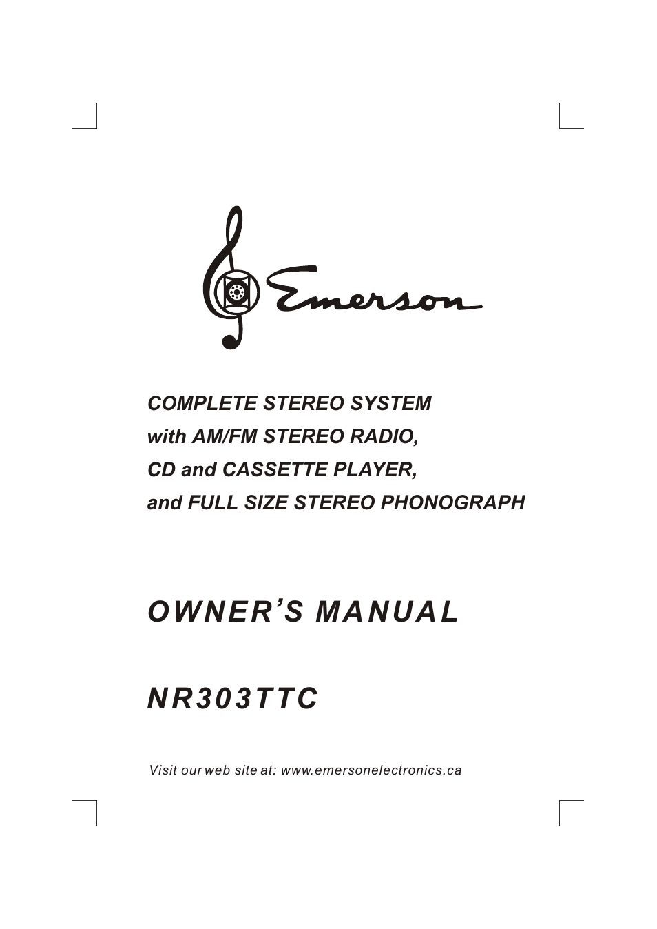 Emerson NR303TTC User Manual | 21 pages