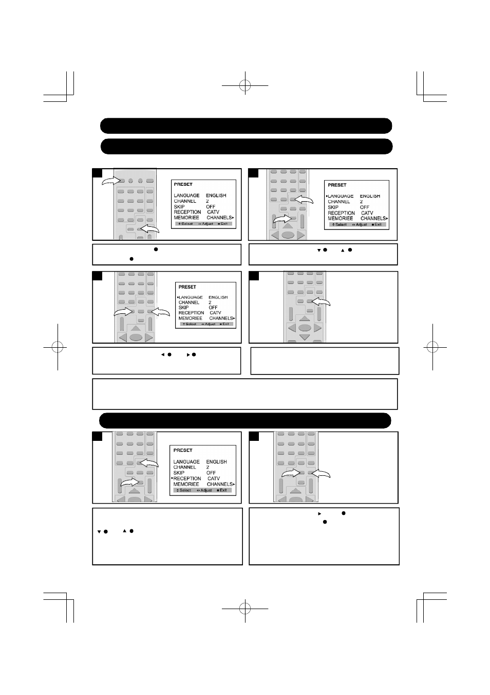 Tv operation setting the language, Setting the air/catv menu option | Emerson SB351 User Manual | Page 19 / 42