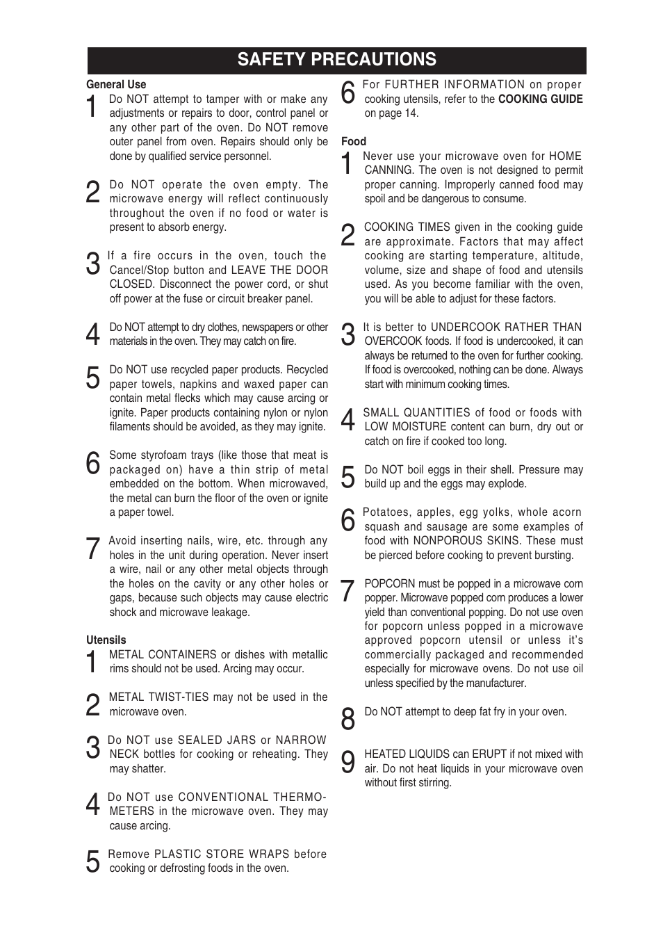 Emerson MW8991SB User Manual | Page 5 / 30