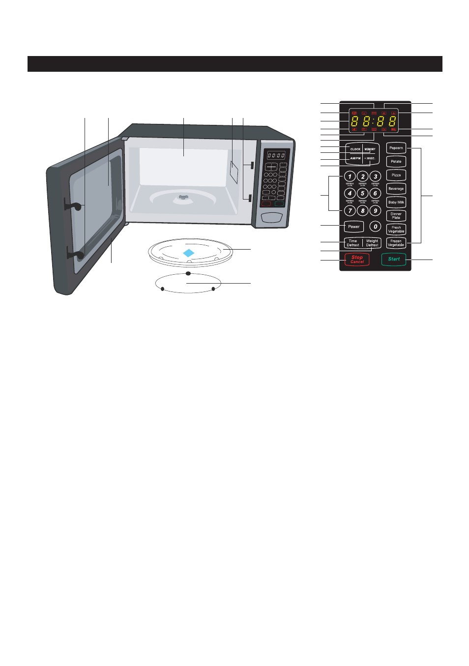 Location of controls | Emerson MW8991SB User Manual | Page 8 / 30
