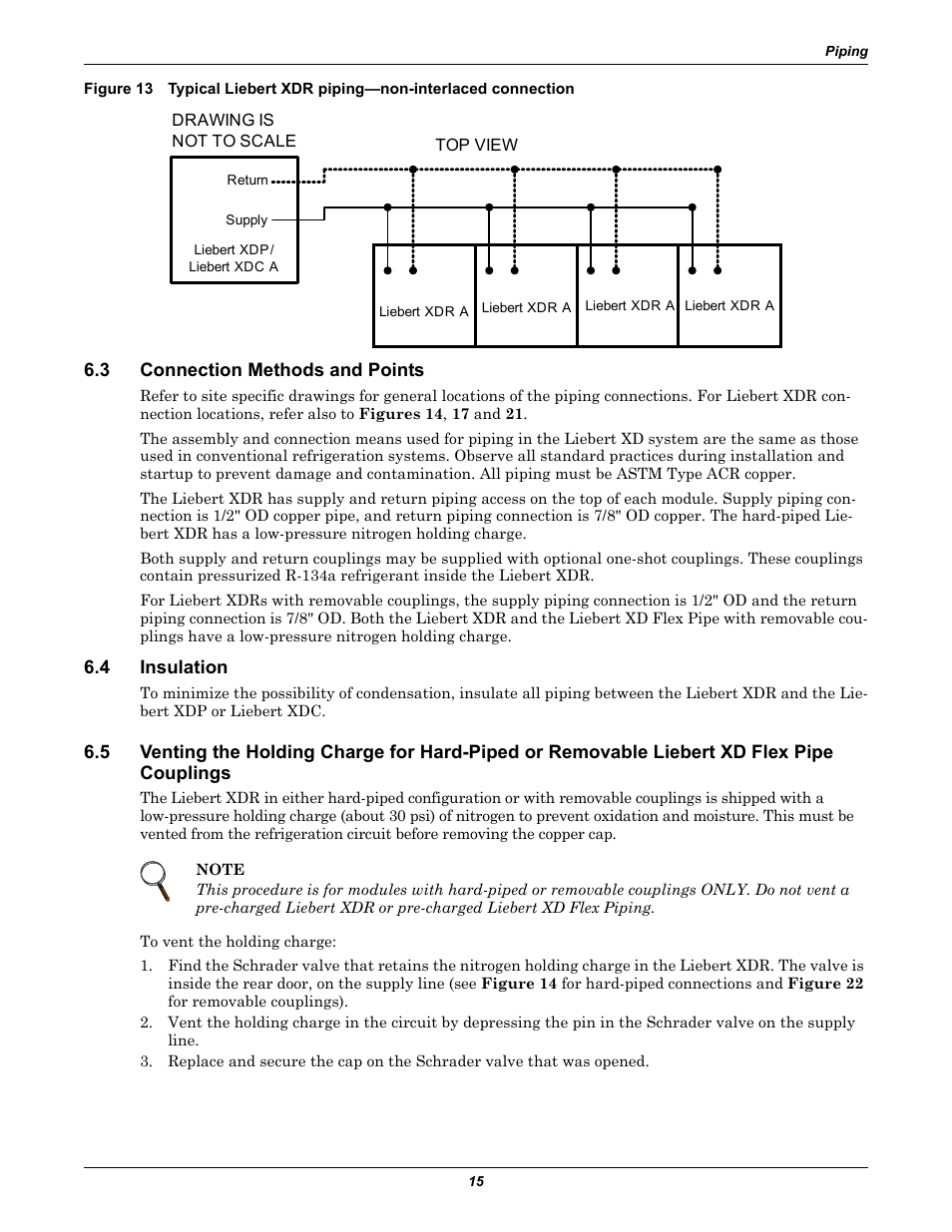 3 connection methods and points, 4 insulation, Connection methods and points | Insulation | Emerson Liebert XDR User Manual | Page 21 / 40