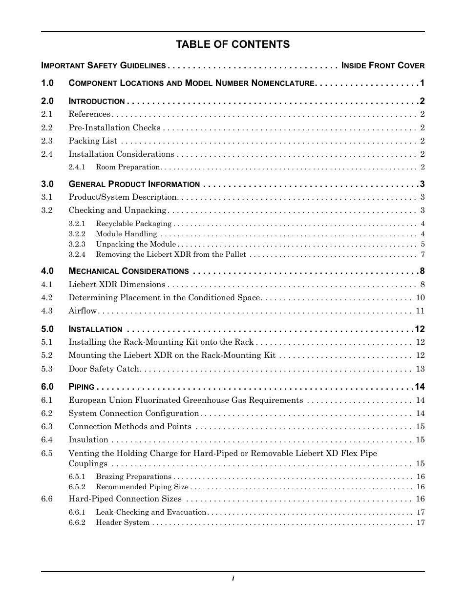 Emerson Liebert XDR User Manual | Page 3 / 40