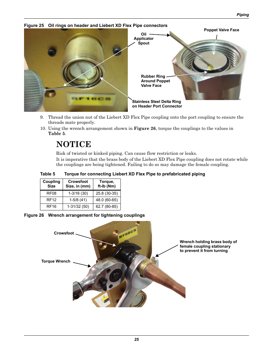 Table 5, Notice | Emerson Liebert XDR User Manual | Page 31 / 40