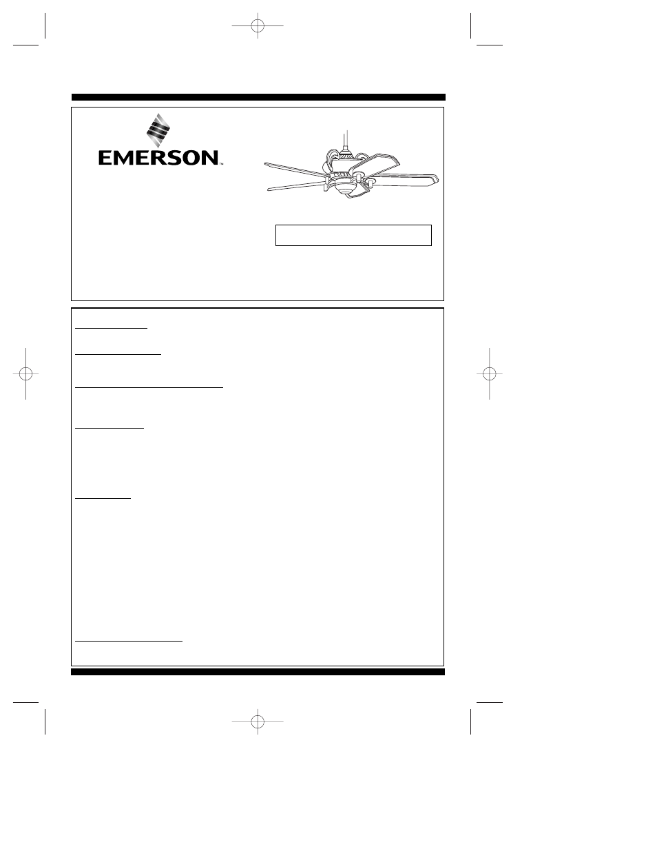 Emerson CF4600GLZ00 User Manual | 20 pages